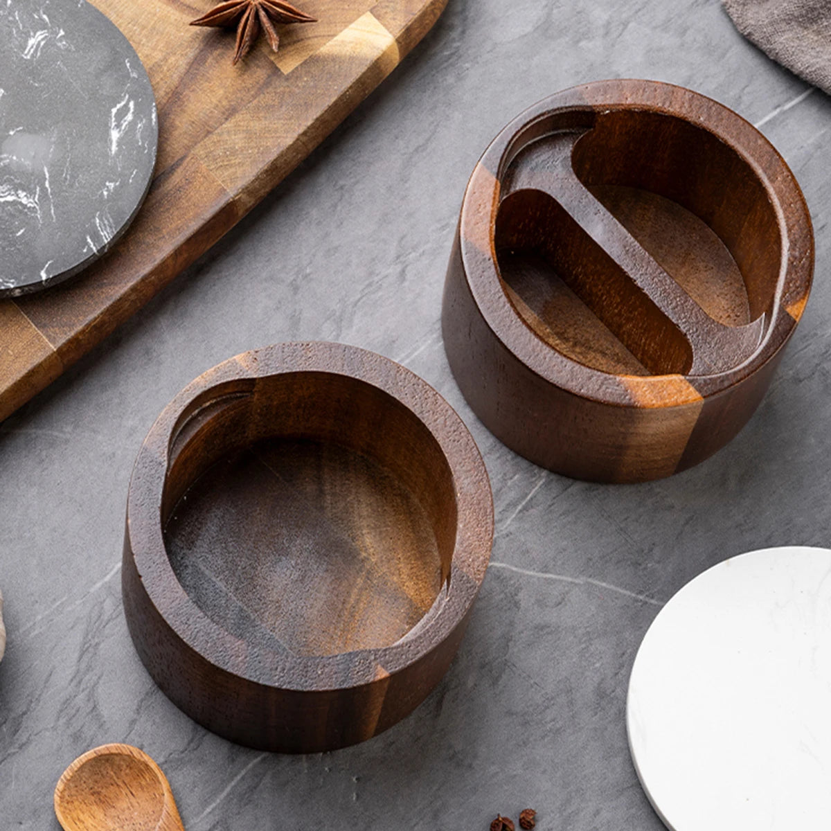 Acacia Wood Spice Jar