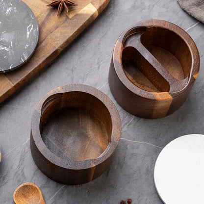 Acacia Wood Spice Jar