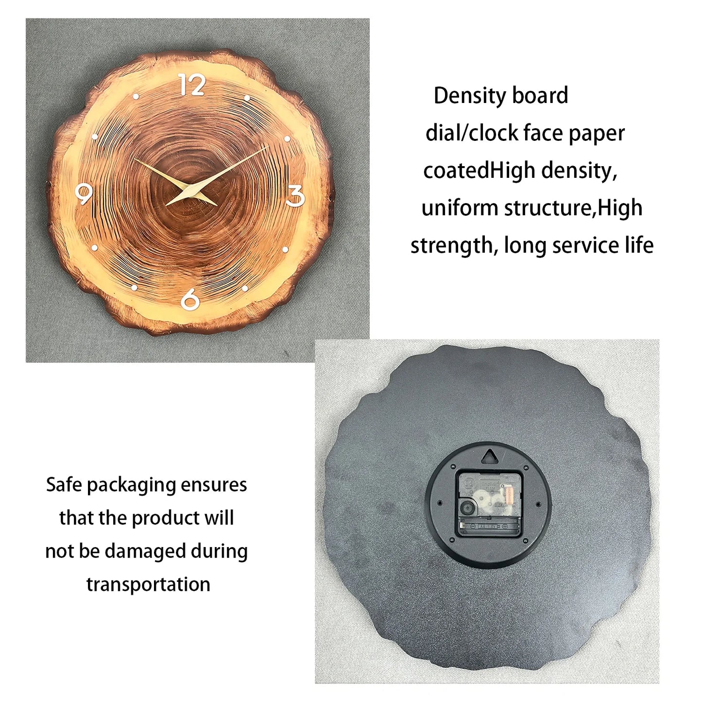 Wood Ring Veneer Wall Clock