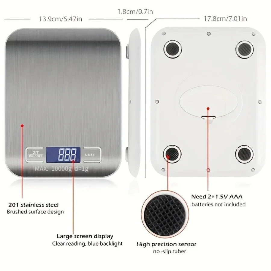 Digital Stainless Steel Kitchen Scale