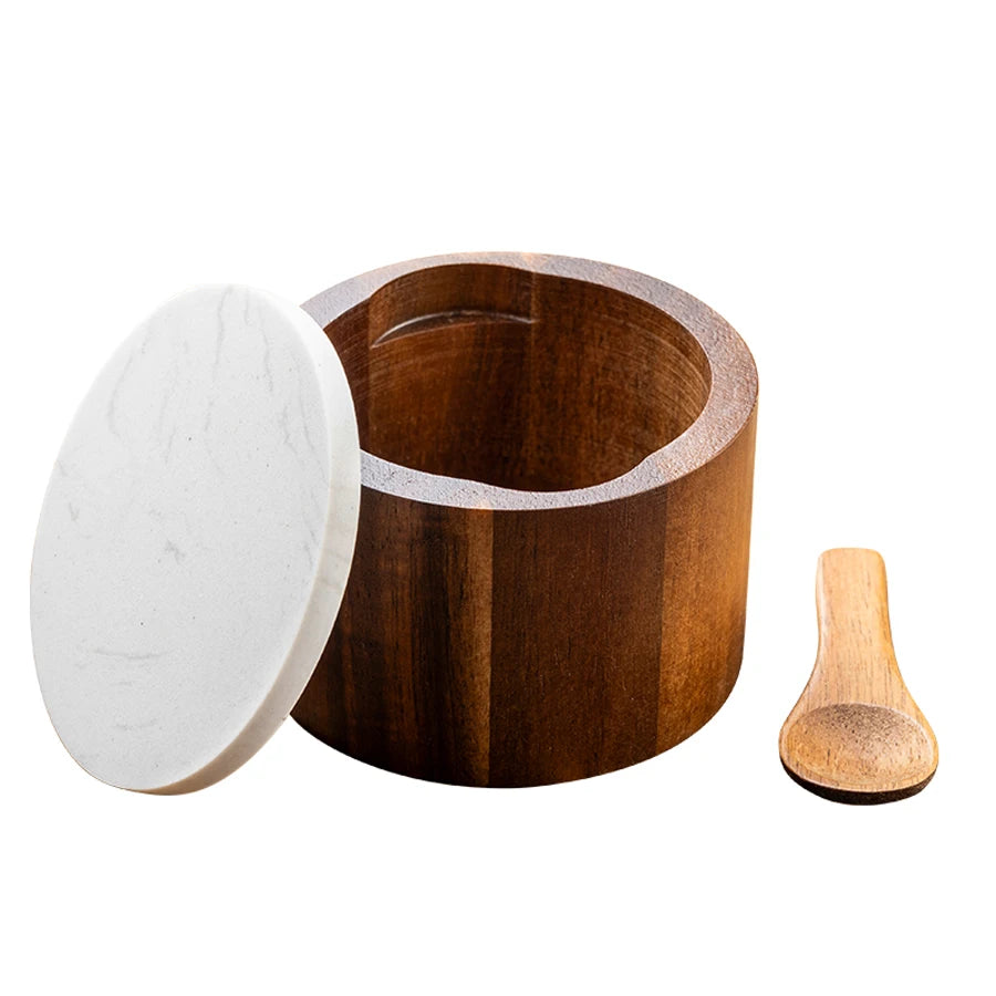 Acacia Wood Spice Jar