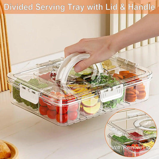 Veggie Tray, Divided Snack Spinner
