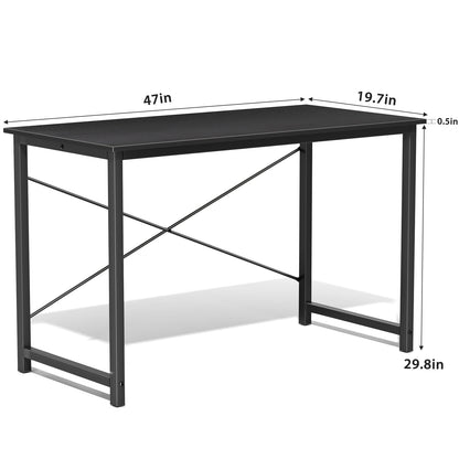 Computer Desk – Modern Minimalist Writing Table with Metal Frame