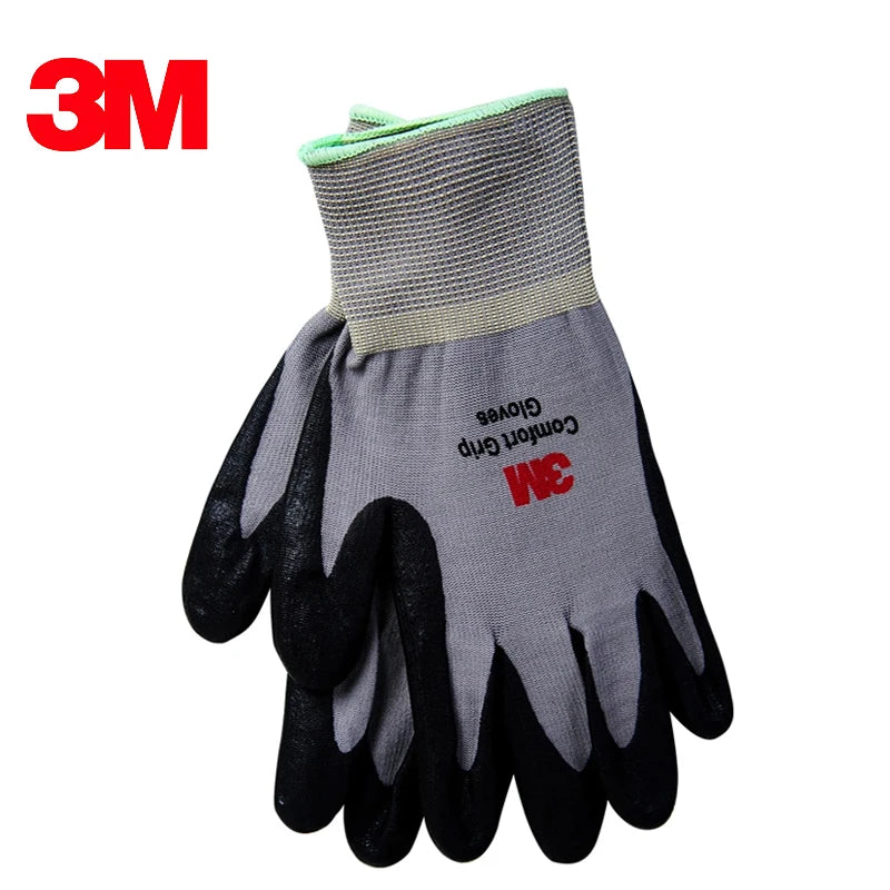 3M Nitrile Coated Work Gloves – 10 Pairs, Breathable Anti-Slip Knit Fabric