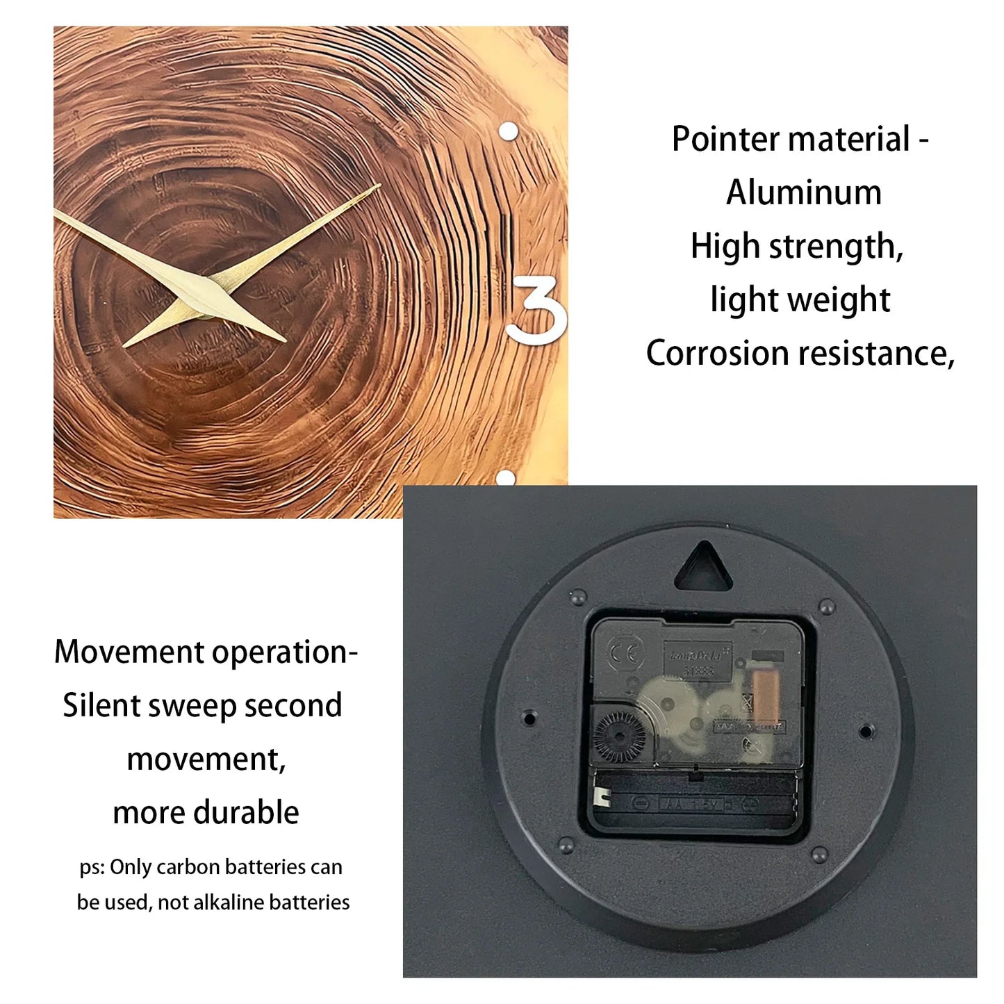 Wood Ring Veneer Wall Clock
