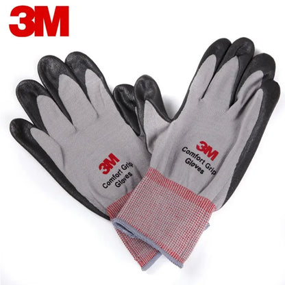 3M Nitrile Coated Work Gloves – 10 Pairs, Breathable Anti-Slip Knit Fabric