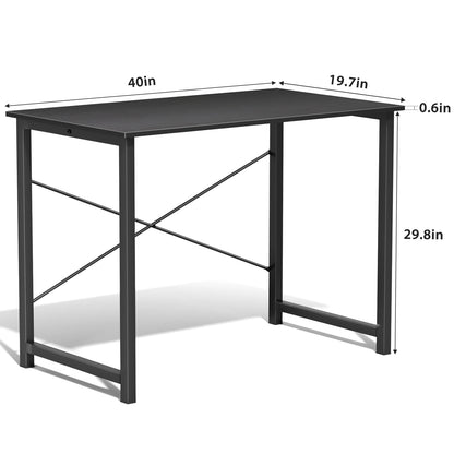 Computer Desk – Modern Minimalist Writing Table with Metal Frame
