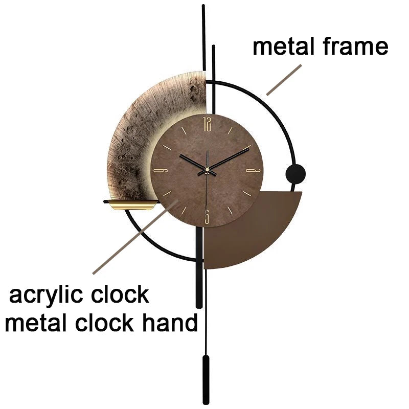 Modern LED Wall Clock, Dimmable, Acrylic, Wall-Mounted