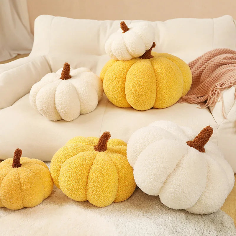 Plush Pumpkin Seat Cushion, Soft Sofa & Window Pillow, 15–35 cm