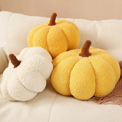 Plush Pumpkin Seat Cushion, Soft Sofa & Window Pillow, 15–35 cm
