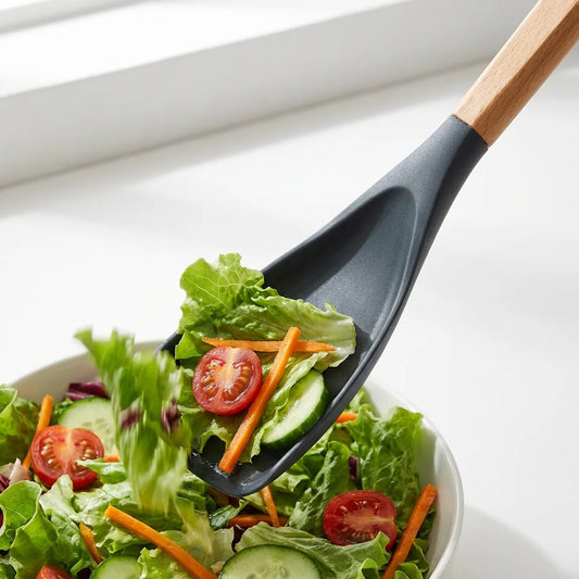 Spatula, Silicone with Wood Handle