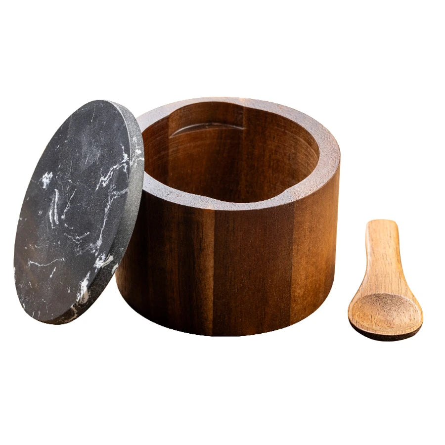 Acacia Wood Spice Jar