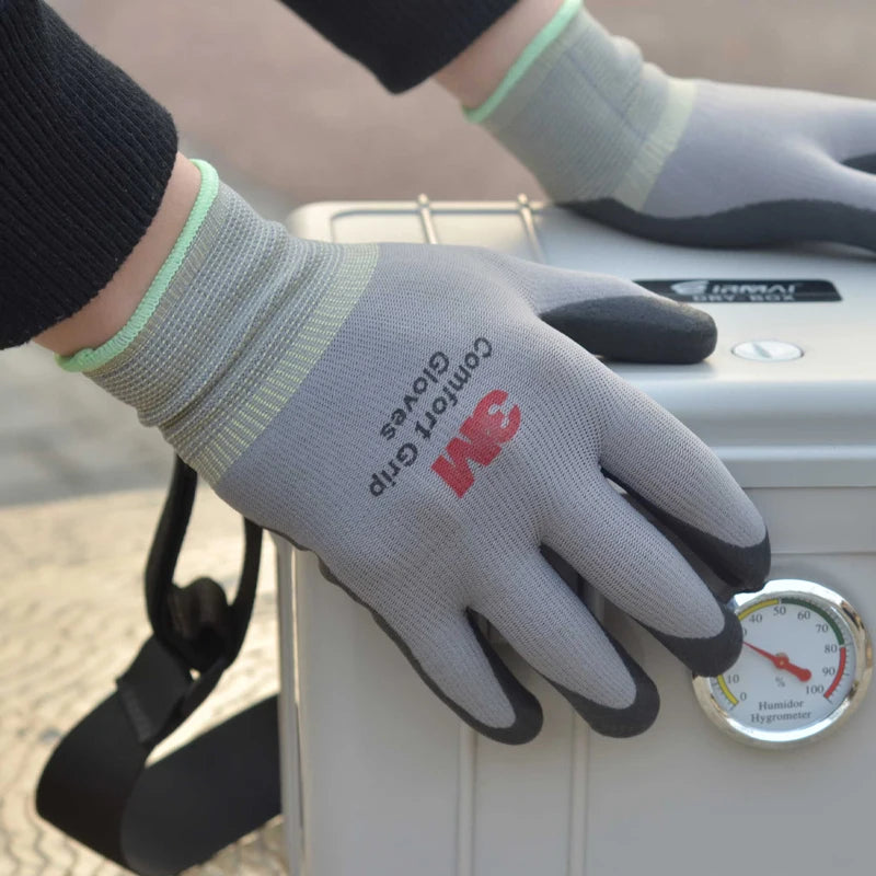3M Nitrile Coated Work Gloves – 10 Pairs, Breathable Anti-Slip Knit Fabric