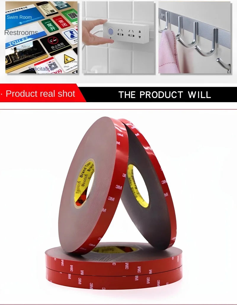 3M 4229P Double Sided Foam Tape – Waterproof Heavy Duty Adhesive, 5-50mm