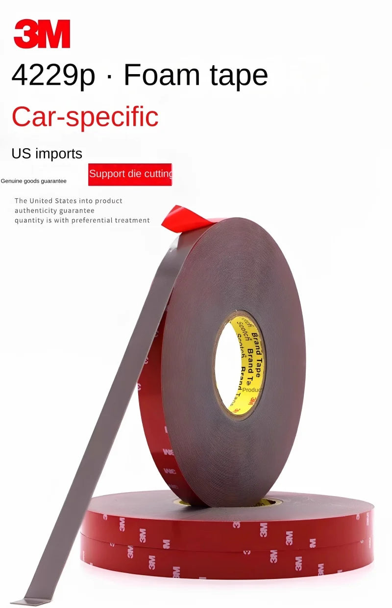 3M 4229P Double Sided Foam Tape – Waterproof Heavy Duty Adhesive, 5-50mm