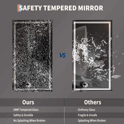 LED Bathroom Mirror, Front & Backlit Dimmable