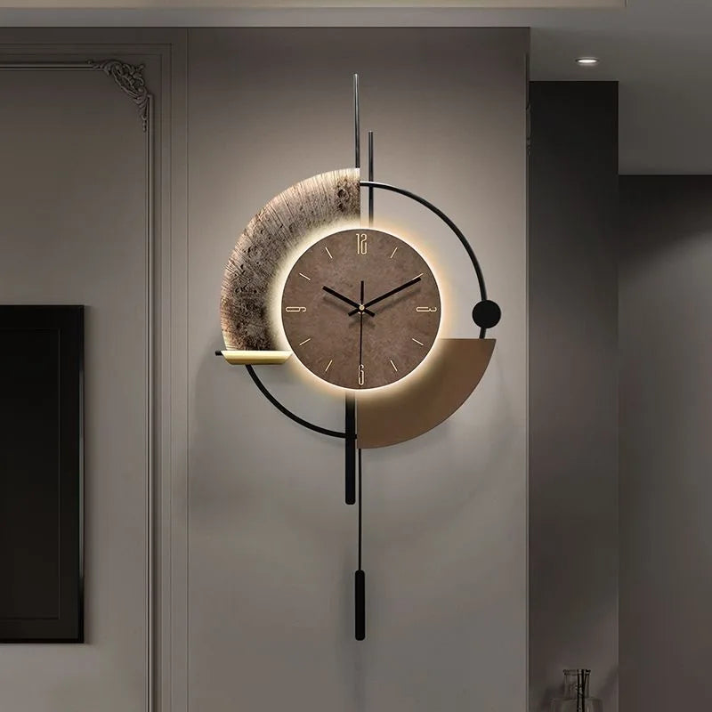 Modern LED Wall Clock, Dimmable, Acrylic, Wall-Mounted