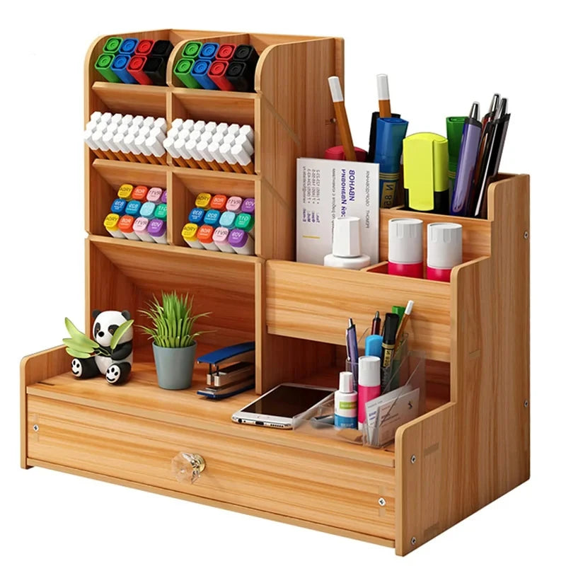 Desk Organizer, Wood with Drawer