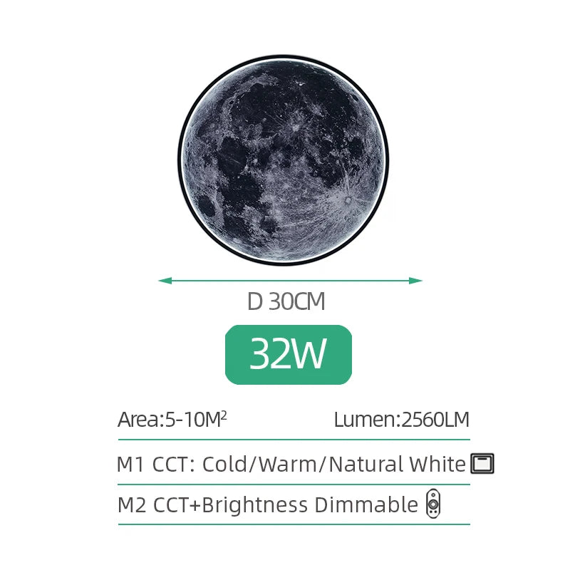 Moon Surface LED Wall Light