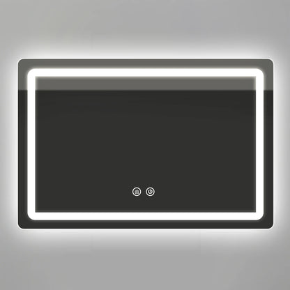 LED Bathroom Mirror, Wall-Mounted Anti-Fog Dimmable