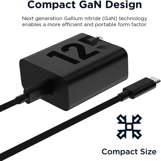 USB-C 125W Fast Charger with 3.3 ft USB-C Cable