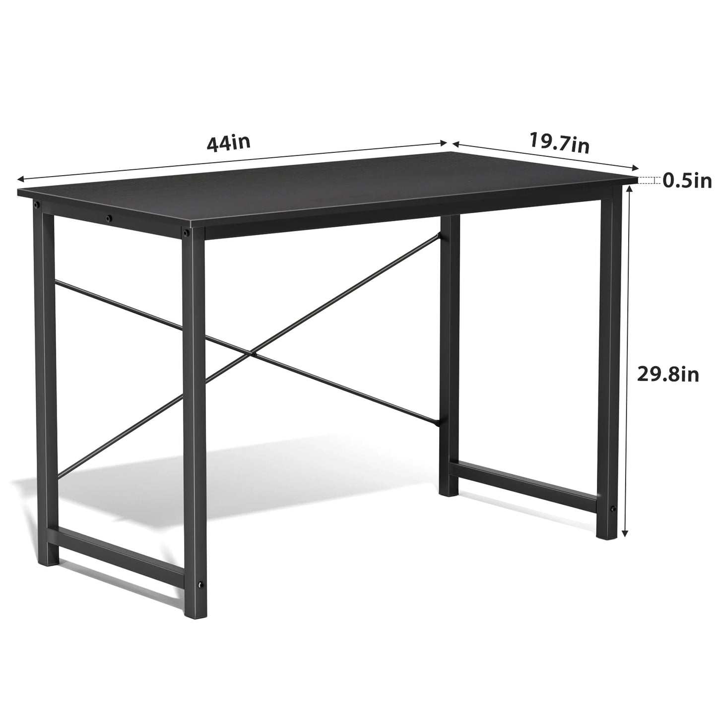 Computer Desk – Modern Minimalist Writing Table with Metal Frame