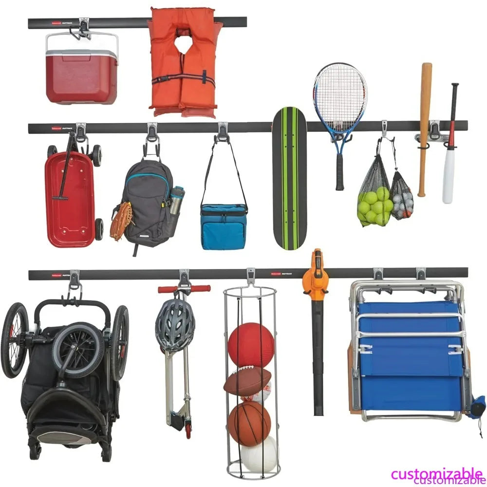 Rubbermaid FastTrack Garage Wall Storage System – 20-Piece Alloy Steel Kit