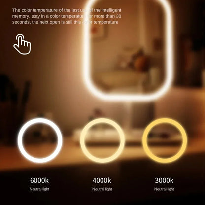 LED Vanity Mirror, Rechargeable Portable Dimmable