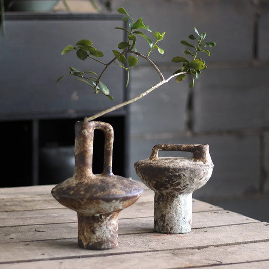 Vintage Textured Ceramic Decorative Vase