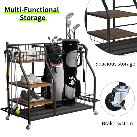 Golf Bag Organizer, 3-Tier Rolling