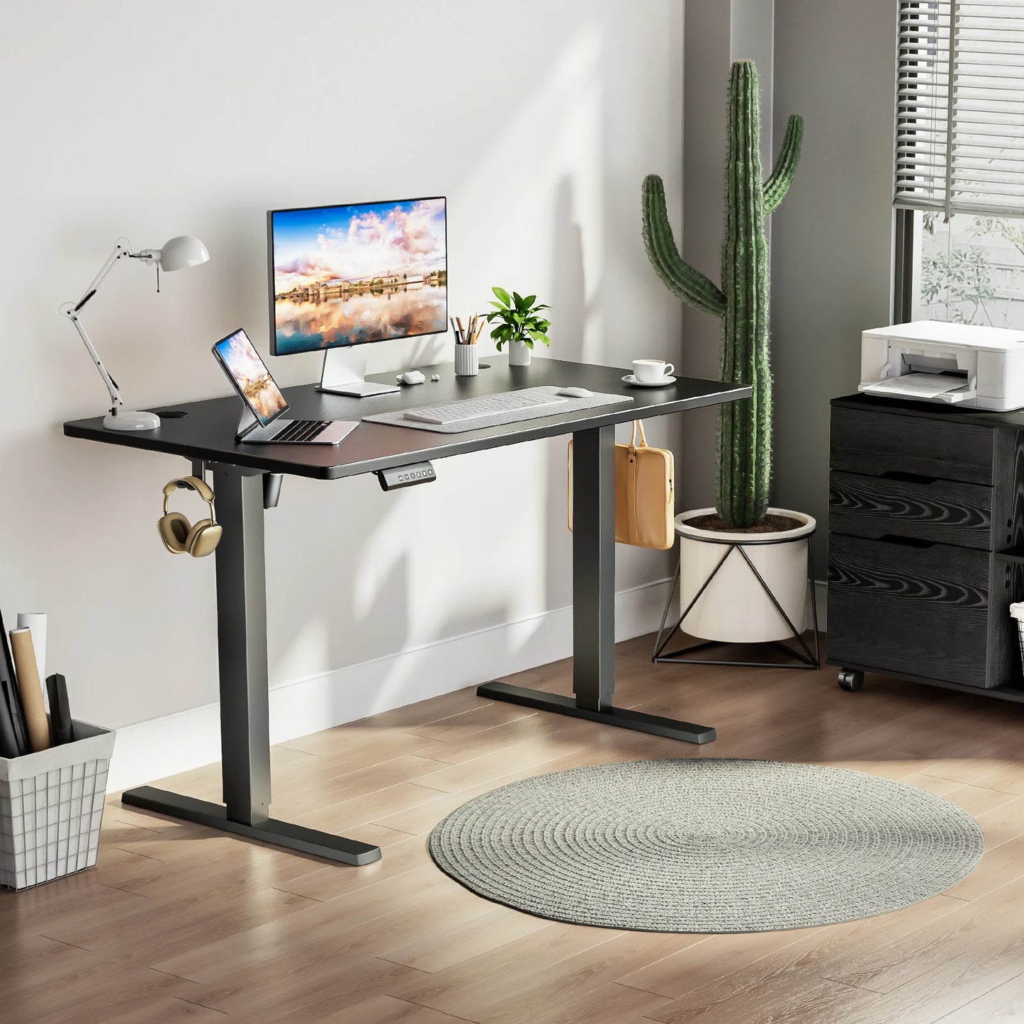 Electric Standing Desk – Height Adjustable Ergonomic Home Office PC Table