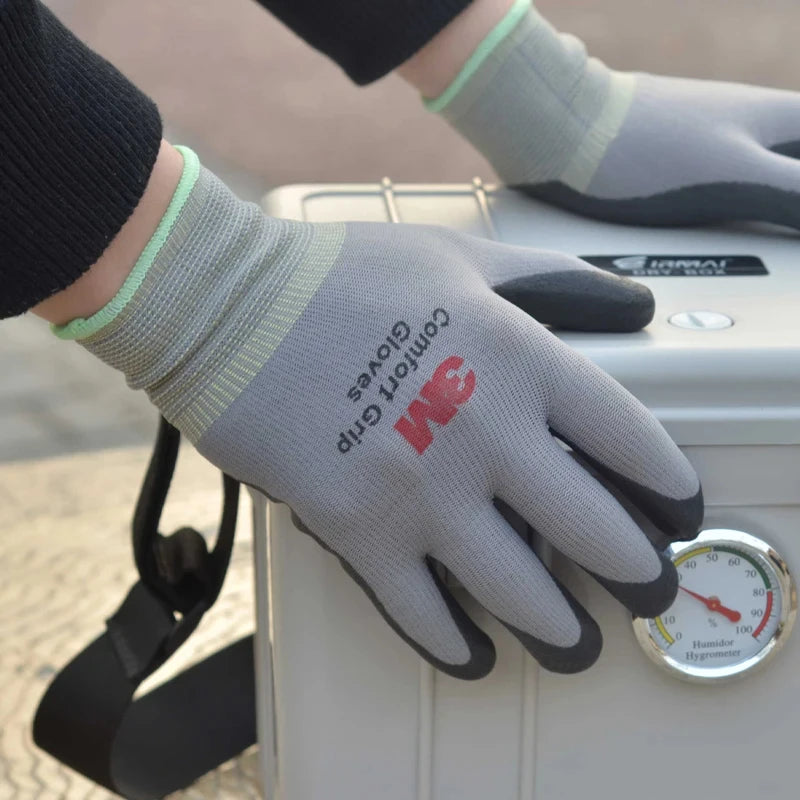 3M Nitrile Coated Work Gloves – 10 Pairs, Breathable Anti-Slip Knit Fabric
