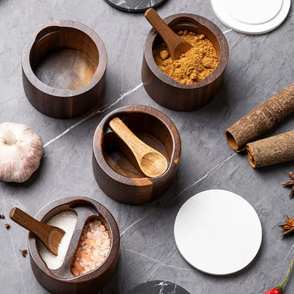 Acacia Wood Spice Jar
