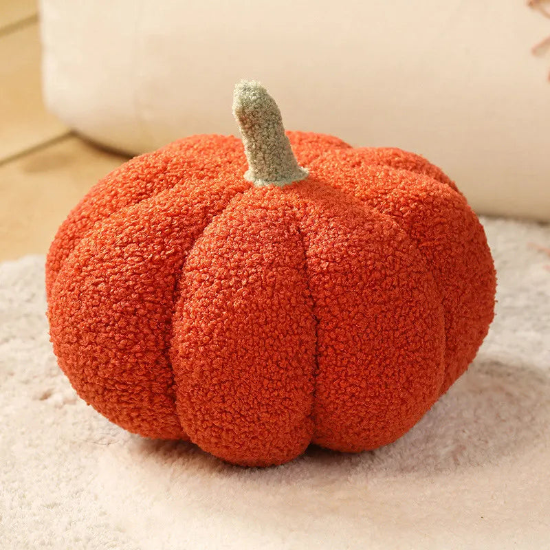 Plush Pumpkin Seat Cushion, Soft Sofa & Window Pillow, 15–35 cm