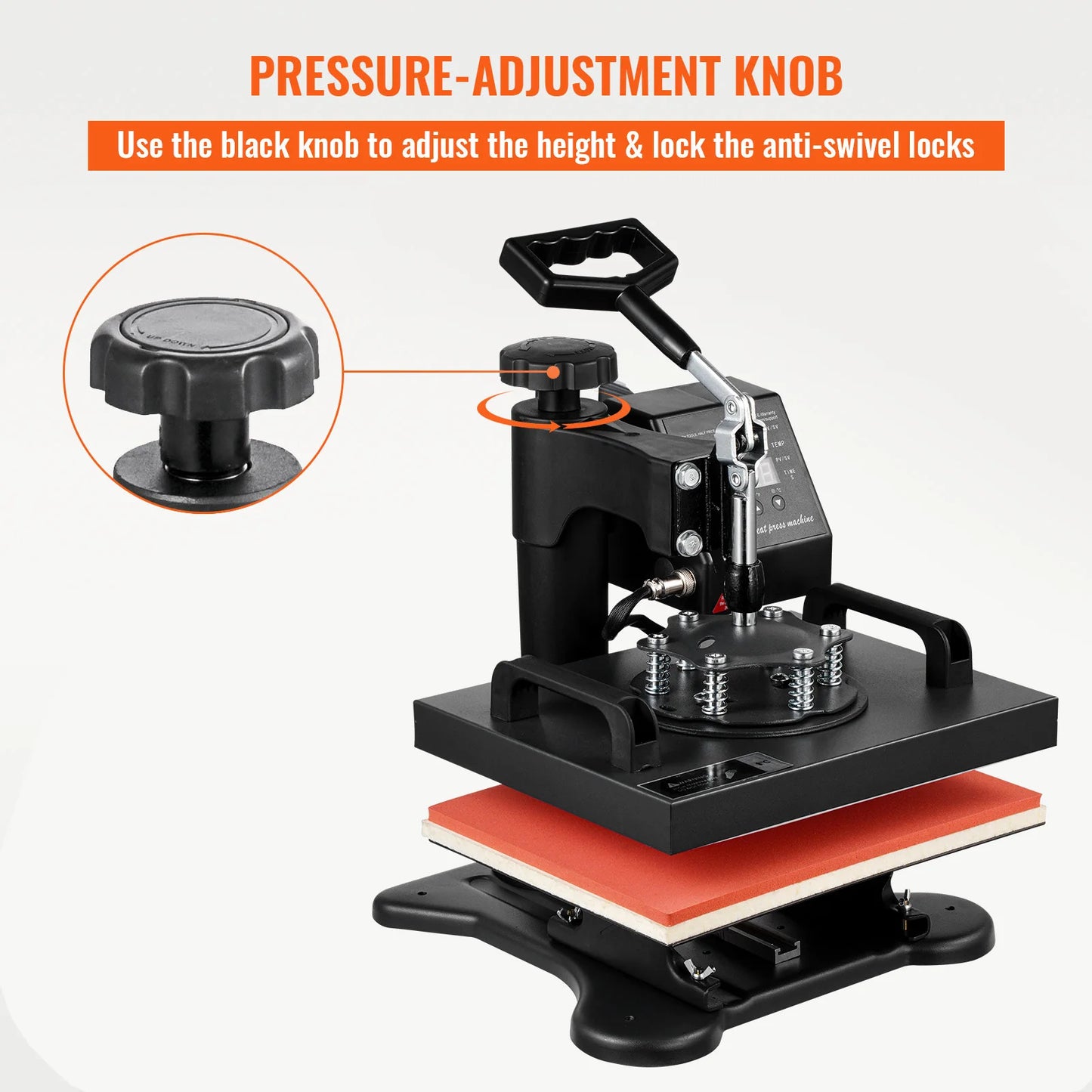 Heat Press Machine, 12×10" Swing-Away Digital