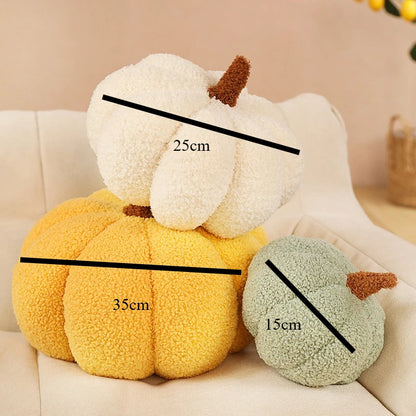 Plush Pumpkin Seat Cushion, Soft Sofa & Window Pillow, 15–35 cm