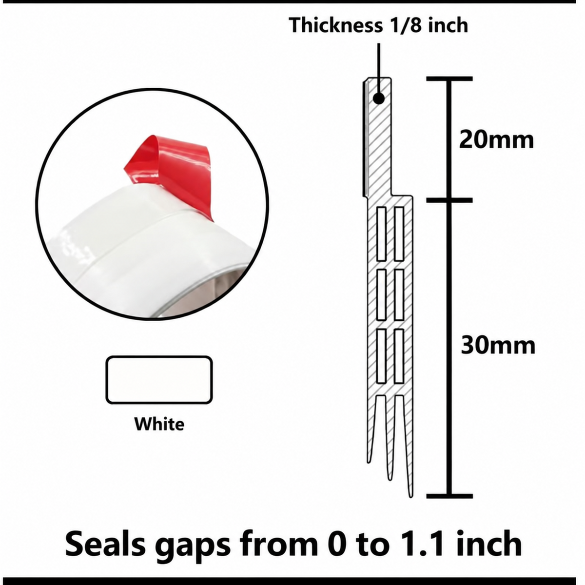 3M Adhesive Door Draft Stopper – Silicone Under Door Seal, Weather Stripping & Gap Blocker