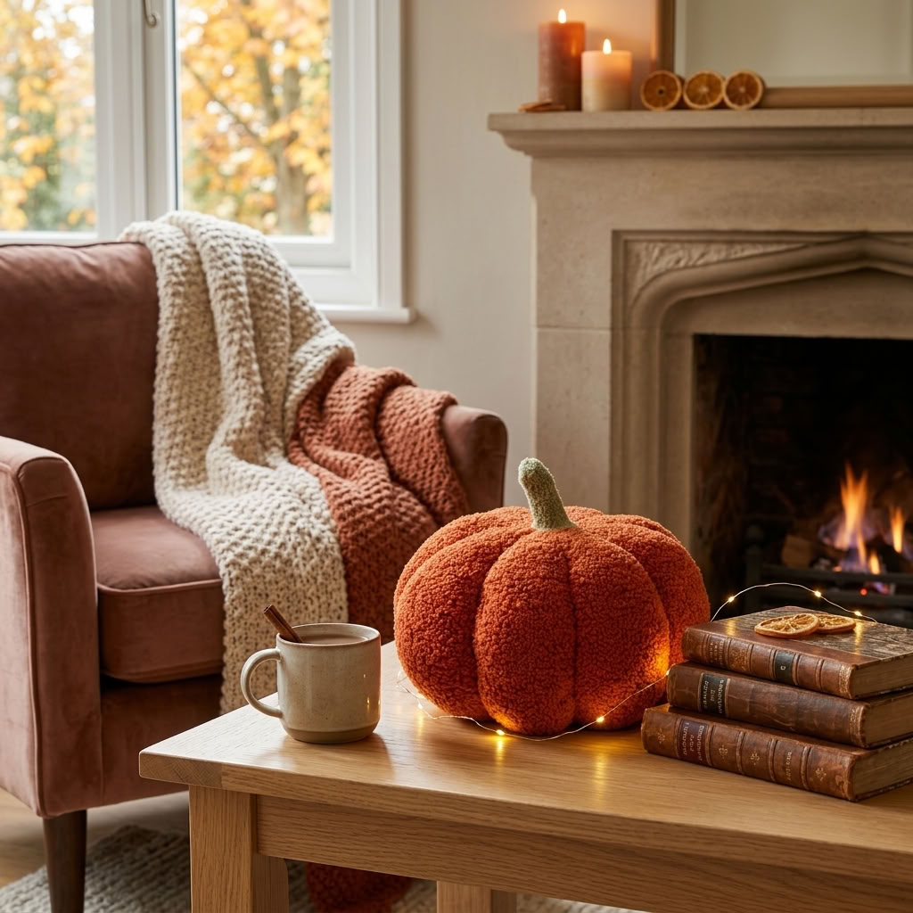 Decorative Pumpkin Pillow | Fall & Halloween Decor | 15–35 cm
