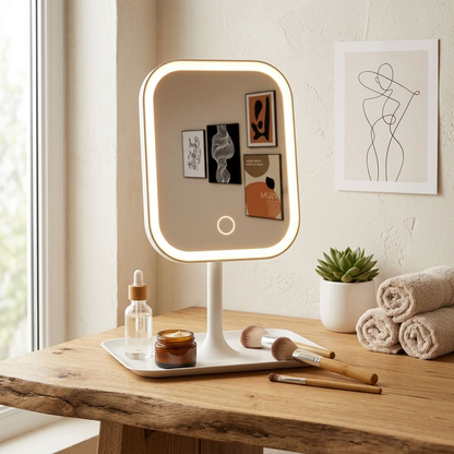 LED Vanity Mirror, Rechargeable Portable Dimmable