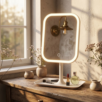 LED Vanity Mirror, Rechargeable Portable Dimmable