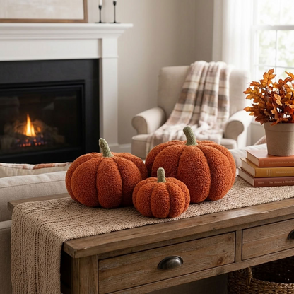 Decorative Pumpkin Pillow | Fall & Halloween Decor | 15–35 cm