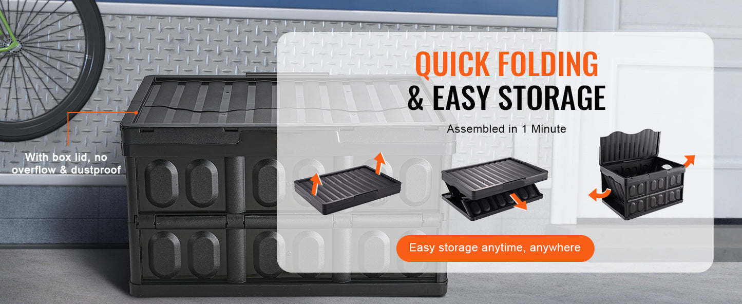 Collapsible Storage Bins – 3-Piece Stackable Utility Crate Set
