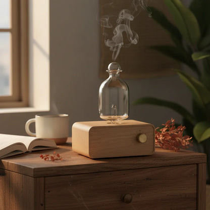 Waterless Glass & Wood Essential Oil Diffuser
