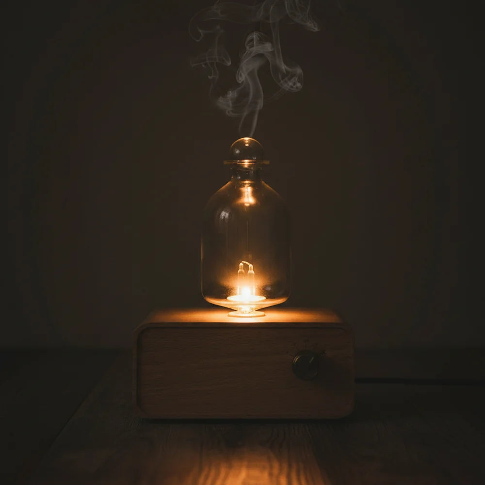 Waterless Glass & Wood Essential Oil Diffuser