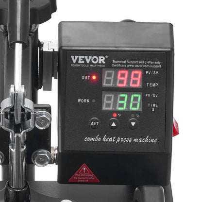 Heat Press Machine, 12×10" Swing-Away Digital